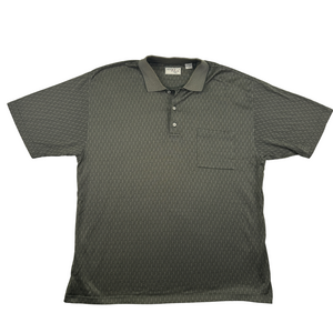 Vira Club Polo Shirt Mens XL Geometric Knit Golf Lightweight Breathable Classic
